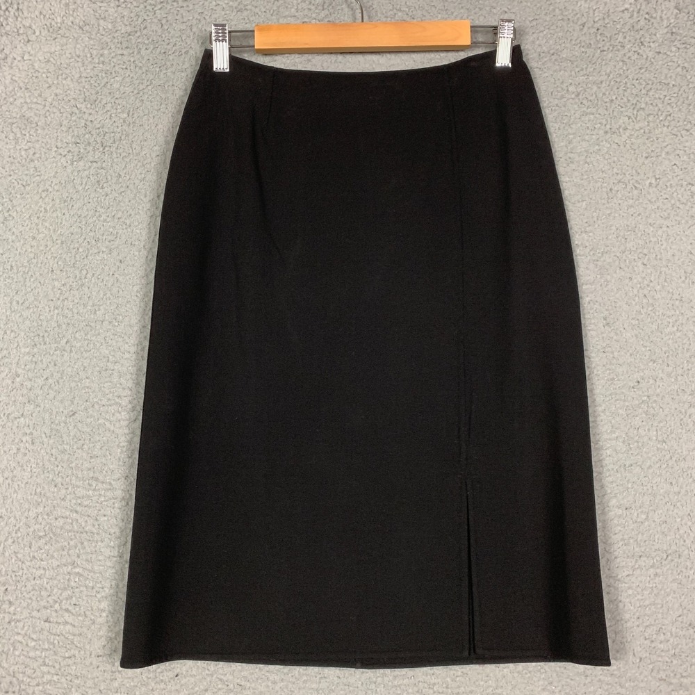 Celine‎ Finition Main Pencil Skirt Women's EU 36 Black Stretch Wool Blend Career